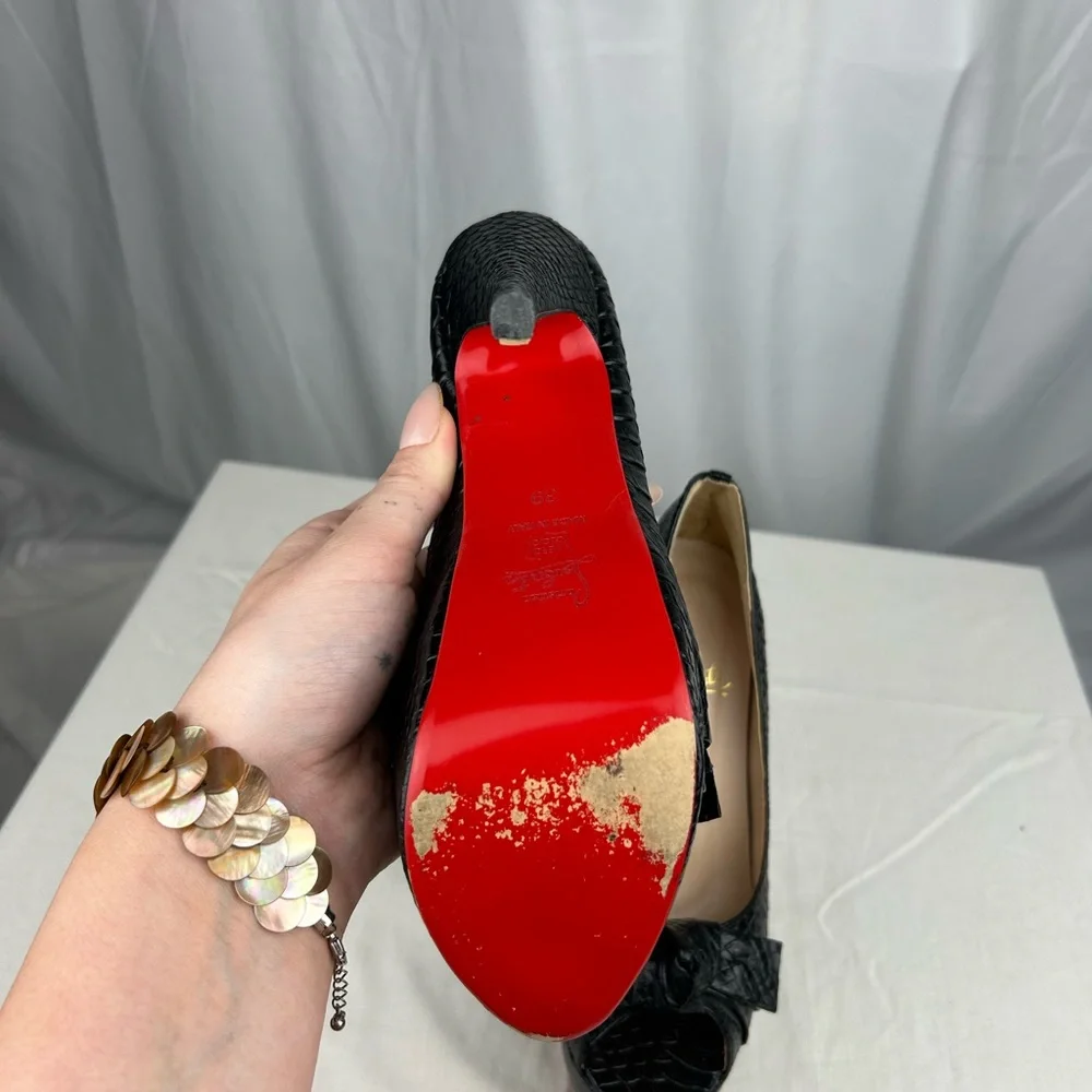 Christian Louboutin Black Stiletto Heels - Picture 5 of 5